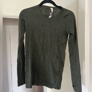 Lululemon Swiftly Tech Long-Sleeve Shirt - Olive Size 6